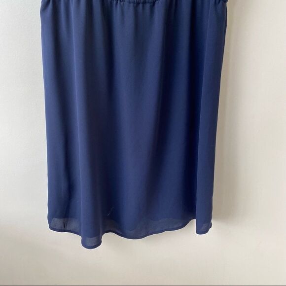 Aritiza-Babaton “Casimir” Navy Wrap Back Tie Mini Dress - Picture 9 of 11